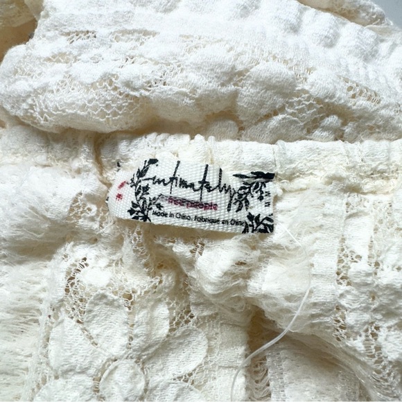Free People Oui Oui Ruffle Lace Maxi Slip Dress Intimately Cream Ivory Medium - Picture 3 of 12
